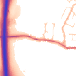 Daytime road noise heatmap for BN6 9QG