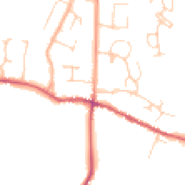 Daytime road noise heatmap for BN6 9RP