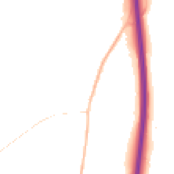 Night-time road noise heatmap for BN6 9SL
