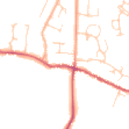 Daytime road noise heatmap for BN6 9TT