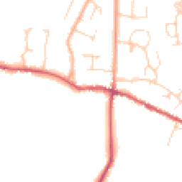 Daytime road noise heatmap for BN6 9TY