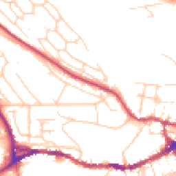 Daytime road noise heatmap for BN7 1BS