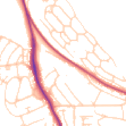 Daytime road noise heatmap for BN7 1DB