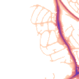 Daytime road noise heatmap for BN7 1DJ