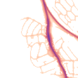 Daytime road noise heatmap for BN7 1DP