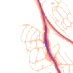 Daytime road noise heatmap for BN7 1DR