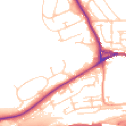 Daytime road noise heatmap for BN7 1EE