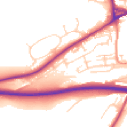 Daytime road noise heatmap for BN7 1EN