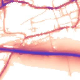 Daytime road noise heatmap for BN7 1LN