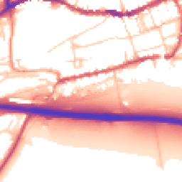 Daytime road noise heatmap for BN7 1NF