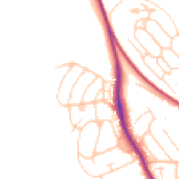 Daytime road noise heatmap for BN7 1NR