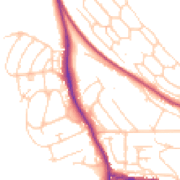 Daytime road noise heatmap for BN7 1PN