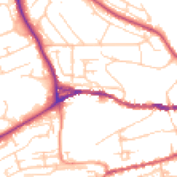 Daytime road noise heatmap for BN7 1RX