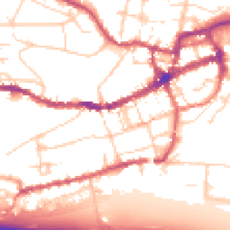 Daytime road noise heatmap for BN7 1UA