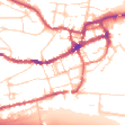 Daytime road noise heatmap for BN7 1UD