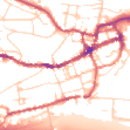Daytime road noise heatmap for BN7 1XN