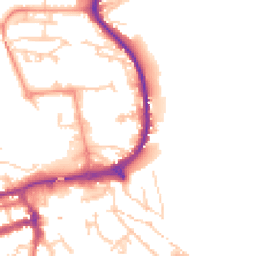 Daytime road noise heatmap for BN7 2BF