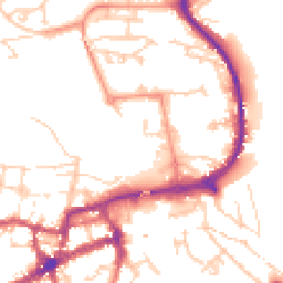 Daytime road noise heatmap for BN7 2FY