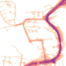 Daytime road noise heatmap for BN7 2JN