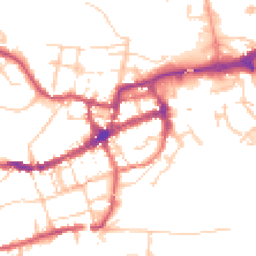 Daytime road noise heatmap for BN7 2LU