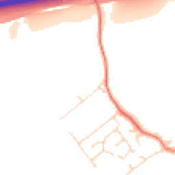 Daytime road noise heatmap for BN7 3JU