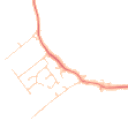 Daytime road noise heatmap for BN7 3JZ