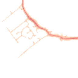 Daytime road noise heatmap for BN7 3NU