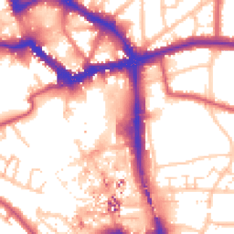 Daytime road noise heatmap for BR1 1DJ