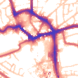 Daytime road noise heatmap for BR1 1NA