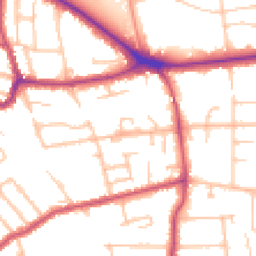 Daytime road noise heatmap for BR1 2DF