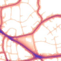 Daytime road noise heatmap for BR1 2PT