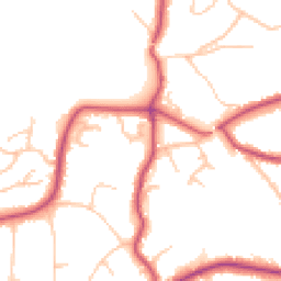 Daytime road noise heatmap for BR1 2WR