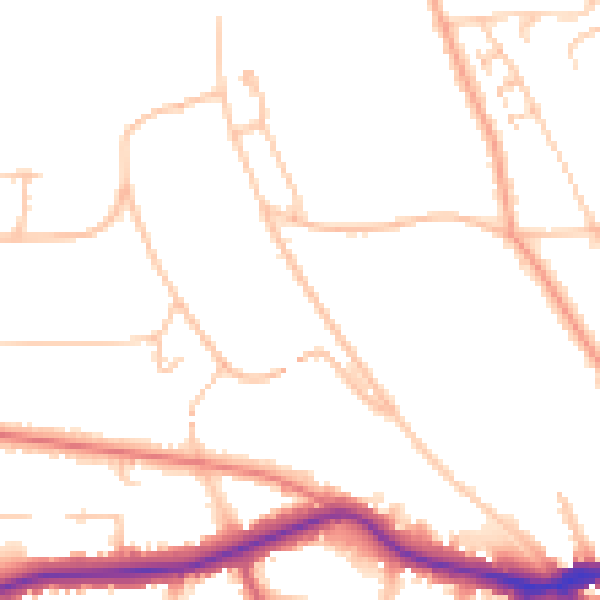 Daytime road noise heatmap for BR2 0AZ