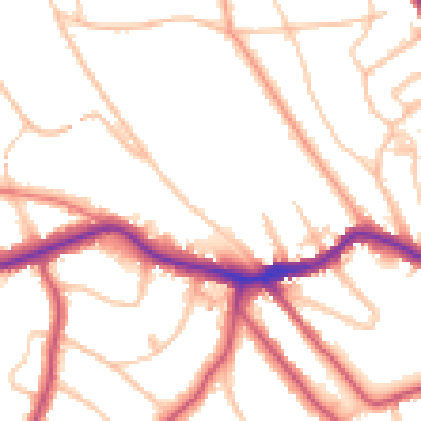 Daytime road noise heatmap for BR2 0BP