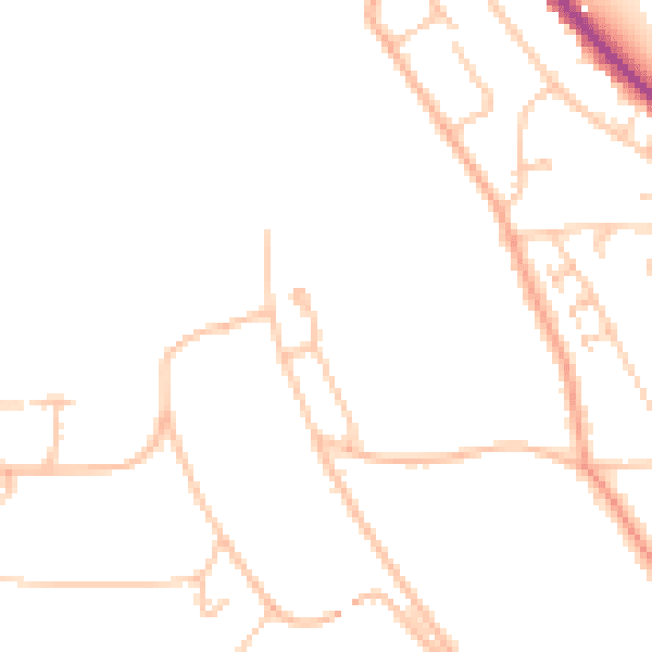 Daytime road noise heatmap for BR2 0BQ