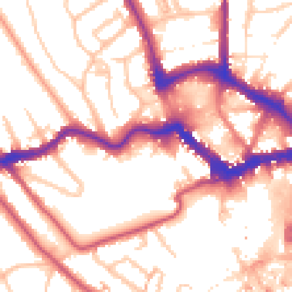 Daytime road noise heatmap for BR2 0DD