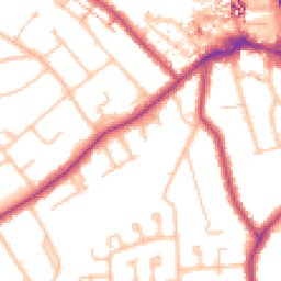 Daytime road noise heatmap for BR2 0RY