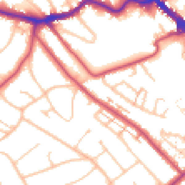 Daytime road noise heatmap for BR2 0TL