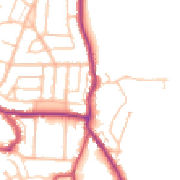Daytime road noise heatmap for BR2 7LD