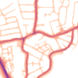 Daytime road noise heatmap for BR2 8AJ
