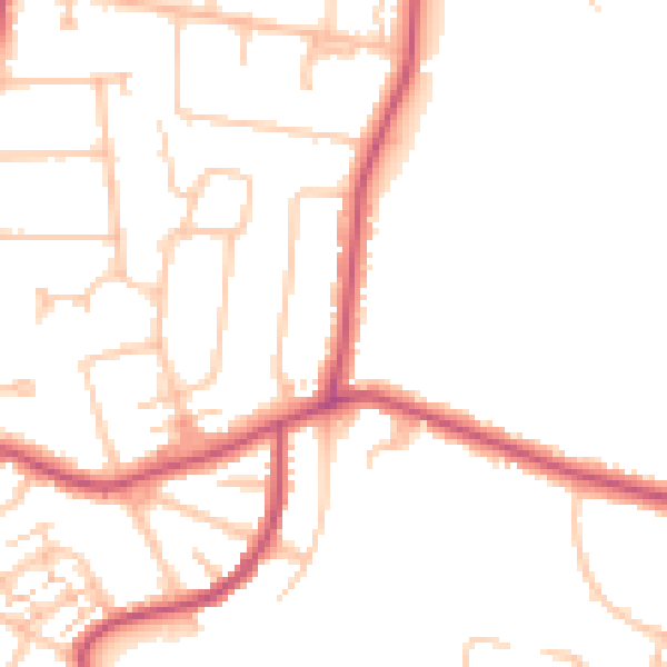 Daytime road noise heatmap for BR2 8AU