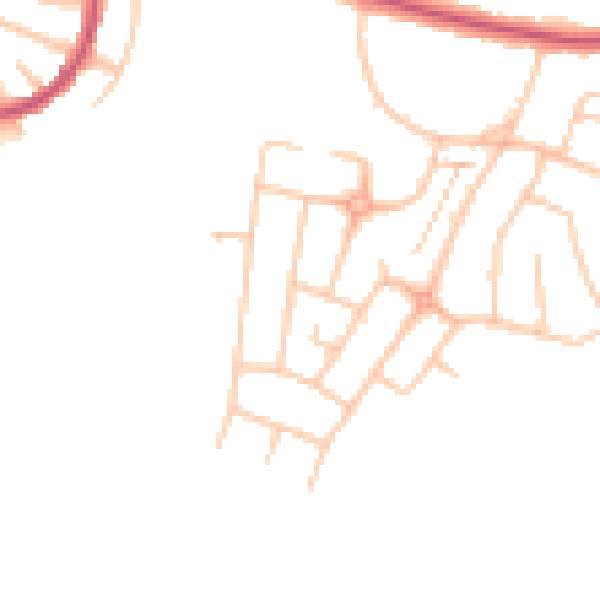 Daytime road noise heatmap for BR2 8DZ