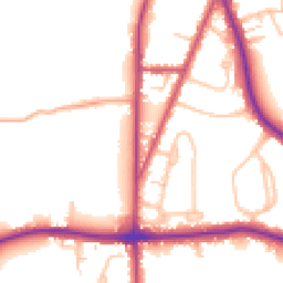 Daytime road noise heatmap for BR2 8EJ