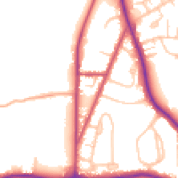 Daytime road noise heatmap for BR2 8PJ