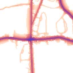 Daytime road noise heatmap for BR2 8QA