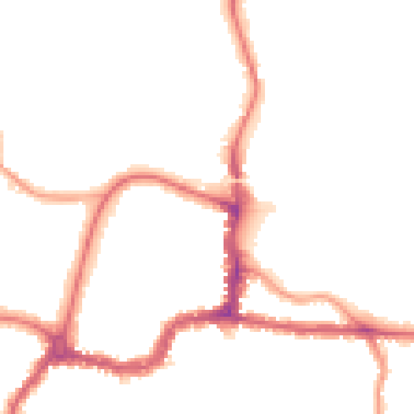 Night-time road noise heatmap for BR3 1HL