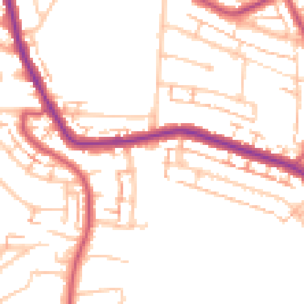 Daytime road noise heatmap for BR3 3DX