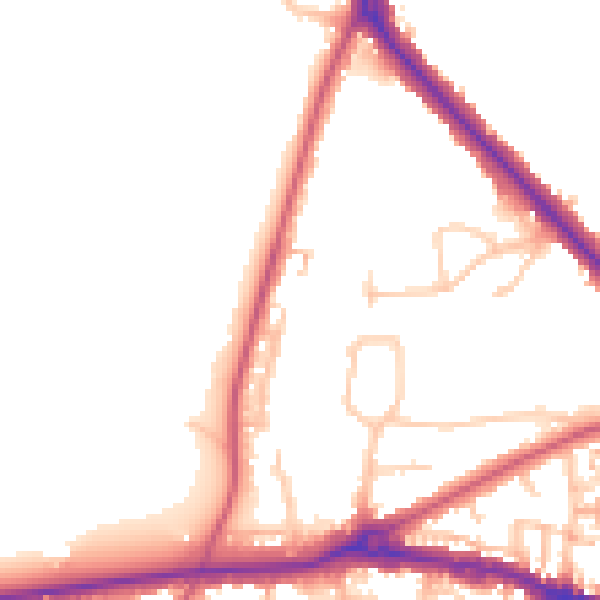Daytime road noise heatmap for BR3 3FA