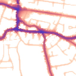 Daytime road noise heatmap for BR3 5JY