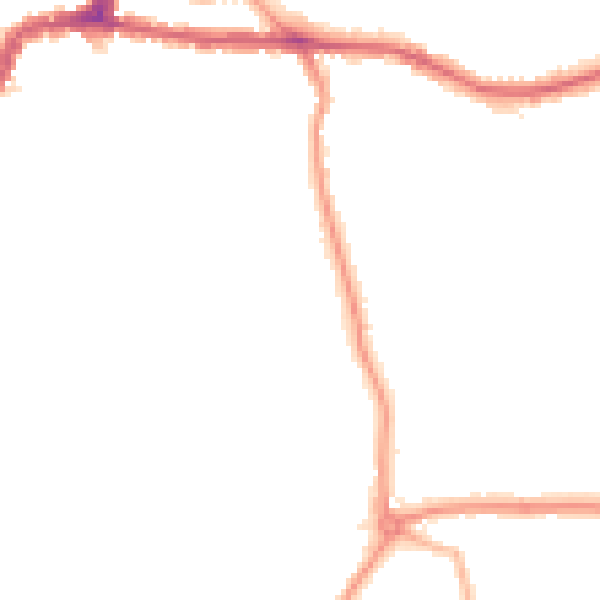 Night-time road noise heatmap for BR3 6LX
